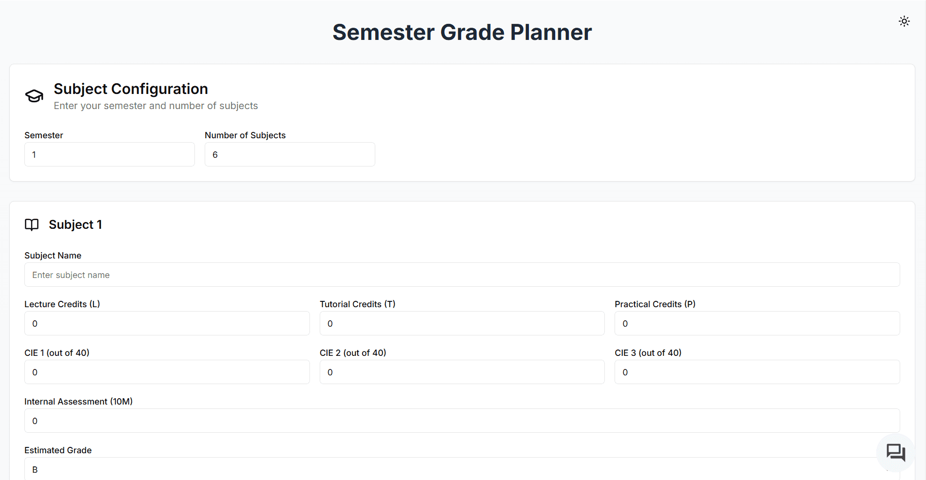 GPA ESTIMATOR